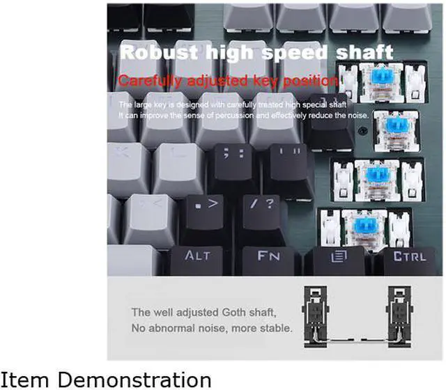 Alt view image 3 of 7 - E-sport 87-key Mechanical Keyboard Wired Wireless Bluetooth Three Connection Modes Tablet Phone Computer Gaming Keyboard