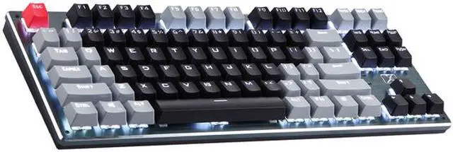Alt view image 2 of 7 - E-sport 87-key Mechanical Keyboard Wired Wireless Bluetooth Three Connection Modes Tablet Phone Computer Gaming Keyboard