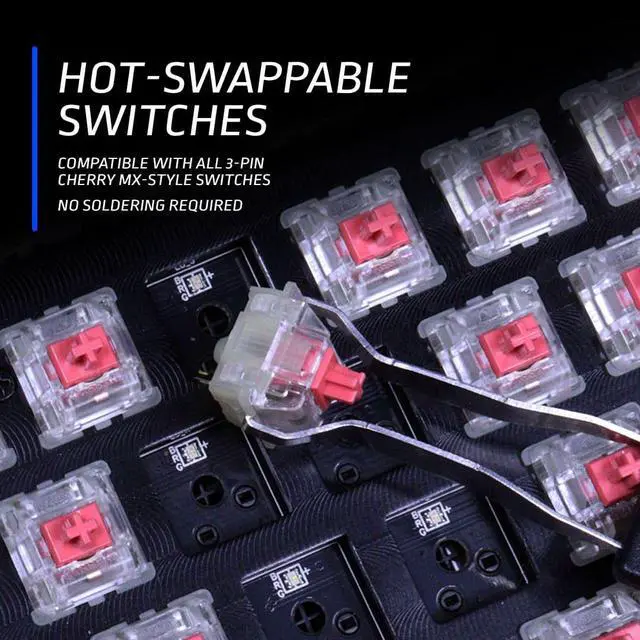 Alt view image 10 of 11 - MOUNTAIN Everest Core Compact Mechanical Gaming Keyboard - USB Hub - Linear and Quiet - RGB Backlit - Gunmetal Gray