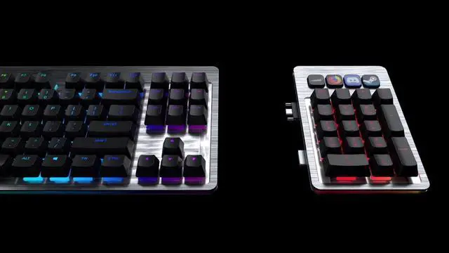 Alt view image 3 of 11 - MOUNTAIN Everest Core Compact Mechanical Gaming Keyboard - USB Hub - Linear and Quiet - RGB Backlit - Gunmetal Gray