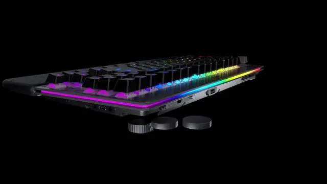 Alt view image 2 of 9 - MOUNTAIN Everest Core Compact Mechanical Gaming Keyboard - USB Hub - Tactile and Clicky - RGB Backlit - Midnight Black