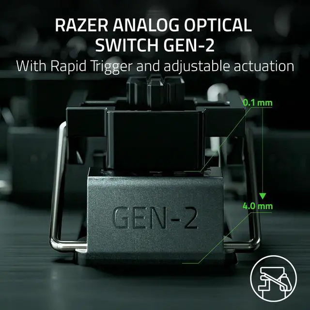 Alt view image 6 of 14 - Razer Huntsman V3 Pro Tenkeyless Analog Optical Esports Keyboard