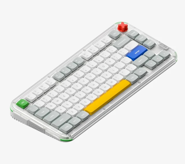 Main image of NuPhy Kick75 80 Keys 75% Low-Profile Hot-Swap Wireless Mechanical Keyboard, Gasket Mount, RGB Backlit, Functional Knob, Support Bluetooth/2.4GHz/USB-C, for Mac/Windows, Gaming & Office - Tape Gray