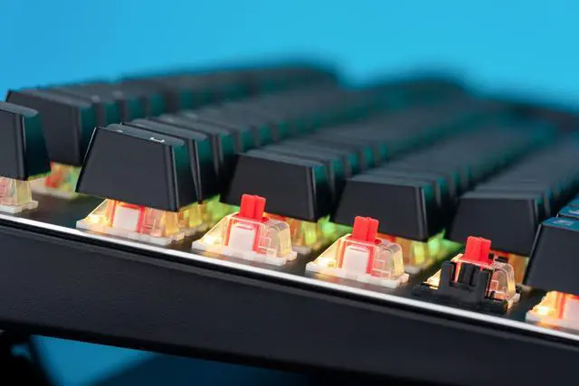 Alt view image 6 of 20 - GAMEPOWER Ogre RGB Mechanical Gaming Keyboard, 104 Full Anti Ghosting Keys, Leather Hand Rest, Macro, Outemu Red Switch - Black