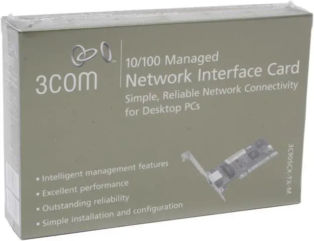 Alt view image 4 of 4 - 3com 3C905CX-TX-M Managed NIC 10/100Mbps PCI 1 x RJ45