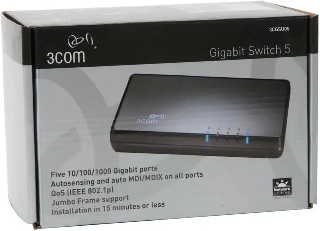 Alt view image 5 of 5 - 3com 3CGSU05 Gigabit Switch 5