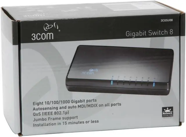 Alt view image 5 of 5 - 3com 3CGSU08 Gigabit Switch 8