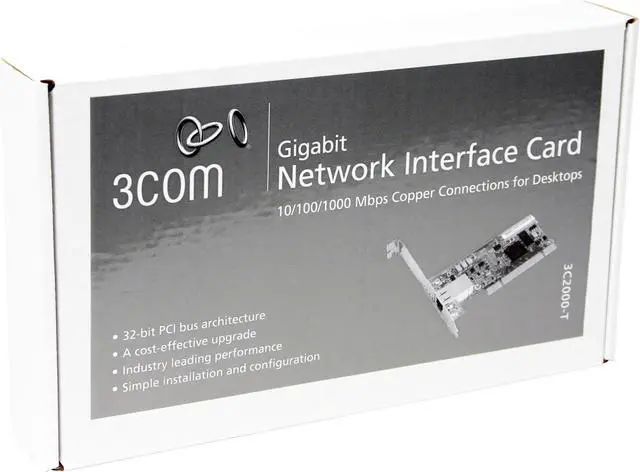 Alt view image 4 of 4 - 3com 3C2000-T Network Adapter 10/100/1000Mbps PCI 1 x RJ45