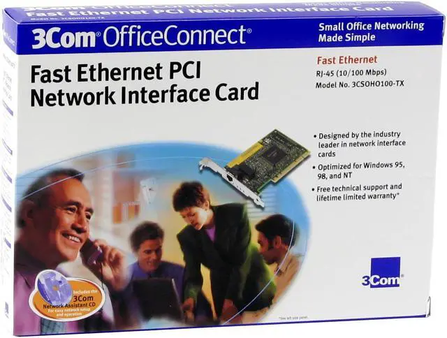 Alt view image 5 of 5 - Network Adapter 10/100Mbps PCI 1 x RJ45