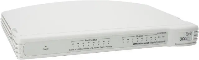 Main image of 3com 3C1670800B OfficeConnect Gigabit Switch 8