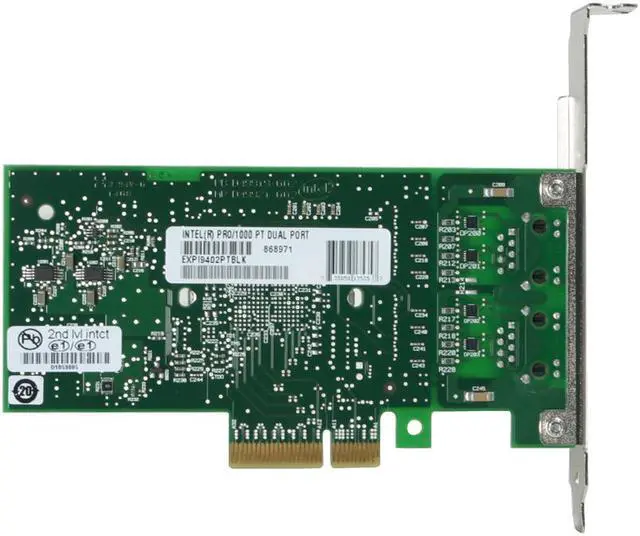 Alt view image 4 of 6 - Intel EXPI9402PTBLK Two Gigabit Copper Server Connections 10/100/1000Mbps PCI-Express 2 x RJ45