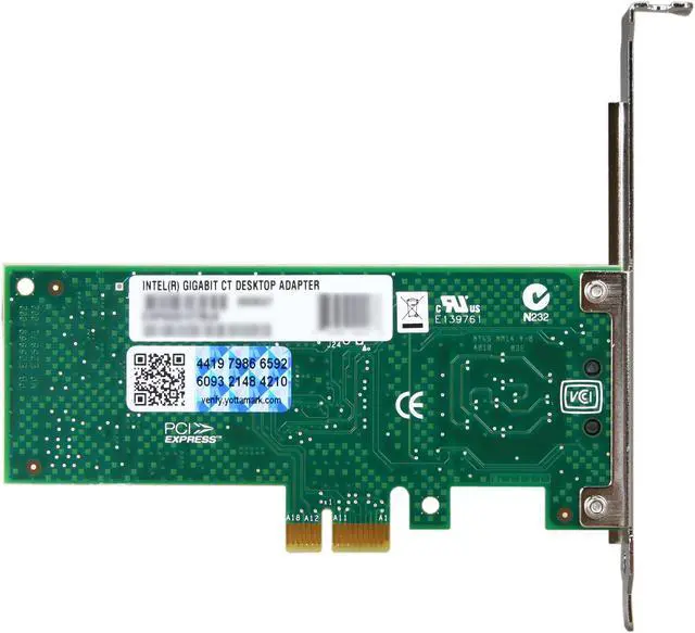 Alt view image 5 of 6 - Intel EXPI9301CTBLK Network Adapter 10/100/1000Mbps PCI-Express 1 x RJ45