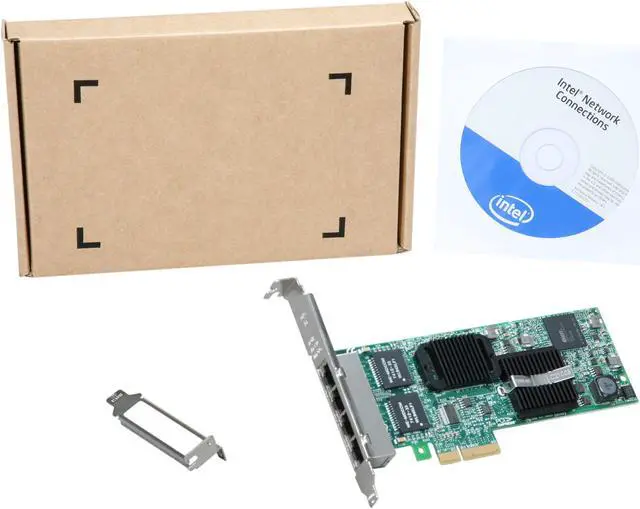 Alt view image 5 of 5 - Intel E1G44ET Gigabit Ethernet Quad Port Server Adapter 10/100/1000Mbps PCI-Express 4 x RJ45