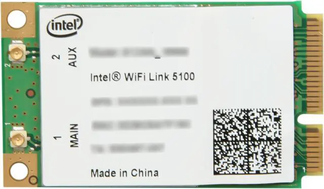 Main image of Intel 512AN_MMWW2 5100 Wi-Fi Link Wireless Adapter IEEE 802.11a/b/g, IEEE802.11n Draft Mini PCI Express Up to 300Mbps Wireless Data Rates