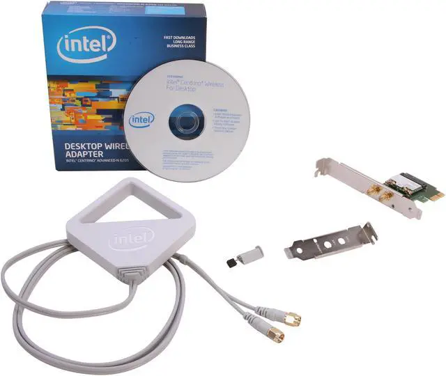 Alt view image 5 of 5 - Intel Centrino Advanced-N 6205 Dual Band N600 PCIe adapter, External antenna