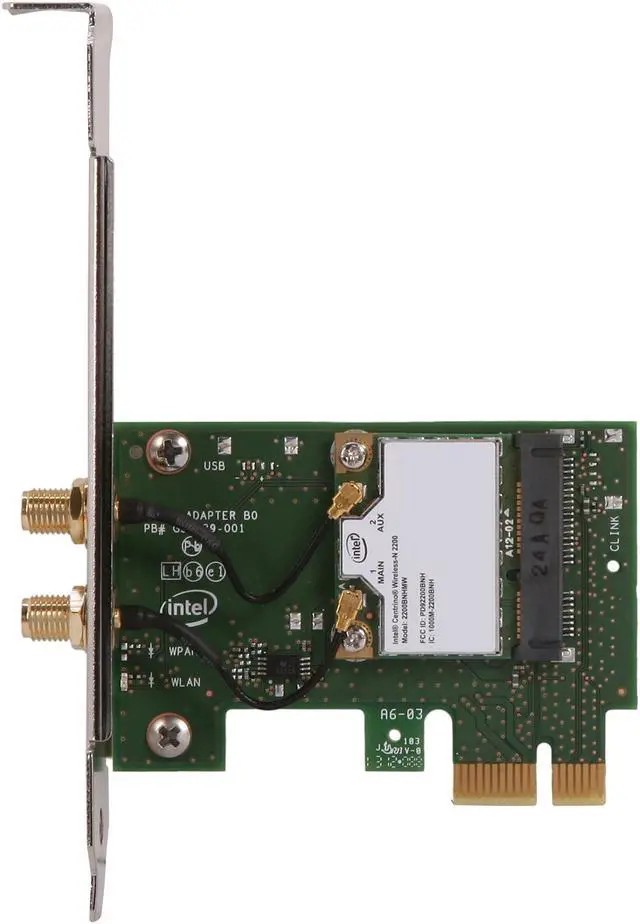 Alt view image 4 of 6 - Intel 2200BNHMWDTX1 PCI Express x1 Centrino Advanced-N 2200 for Desktop IEEE 802.11b/g/n Up to 300Mbps Wireless Data Rates