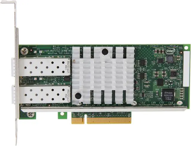 Alt view image 3 of 6 - Intel X520-DA2 Dual Ports 10 Gigabit Ethernet Converged Network Adapter, PCI Express 2.0 x8, Low Profile