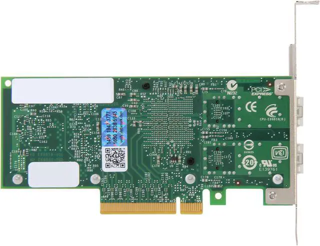 Alt view image 4 of 6 - Intel X520-DA2 Dual Ports 10 Gigabit Ethernet Converged Network Adapter, PCI Express 2.0 x8, Low Profile