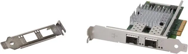 Alt view image 5 of 6 - Intel X520-DA2 Dual Ports 10 Gigabit Ethernet Converged Network Adapter, PCI Express 2.0 x8, Low Profile