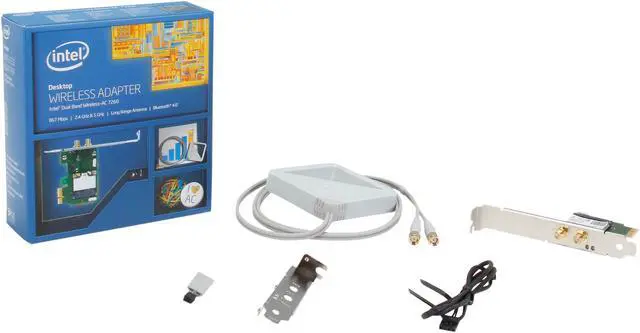 Alt view image 6 of 6 - Intel 7260HMWDTX1 Dual Band Wireless-AC 7260 PCIe plus Bluetooth 4.0 AC1200 Wireless adapters