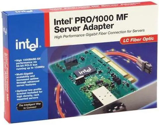 Alt view image 2 of 3 - Intel PWLA8490MF PRO/1000 MF Server  Adapter 10/100/1000Mbps PCI 1 x LC