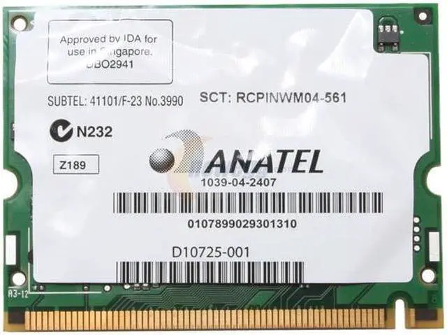 Main image of Intel WM3B2915AGNAXF Wireless Adapter for Notebooks IEEE 802.11a, IEEE 802.11b, IEEE 802.11g, 802.11d, 802.11h, 802.11i, and 802.11e Mini PCI Up to 54Mbps Wireless Data Rates - OEM