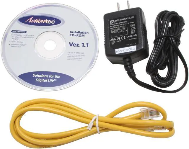 Alt view image 4 of 5 - Actiontec HWE0549001 Wireless Ethernet Adapter IEEE 802.3/3u, IEEE 802.11b/g Ethernet Port Up to 54Mbps Wireless Data Rates