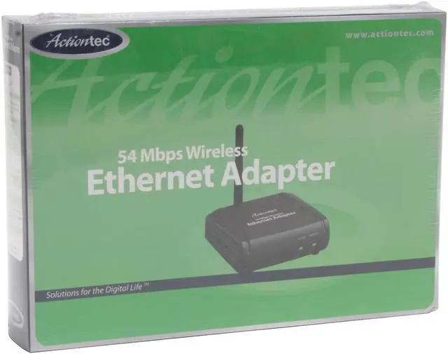 Alt view image 5 of 5 - Actiontec HWE0549001 Wireless Ethernet Adapter IEEE 802.3/3u, IEEE 802.11b/g Ethernet Port Up to 54Mbps Wireless Data Rates