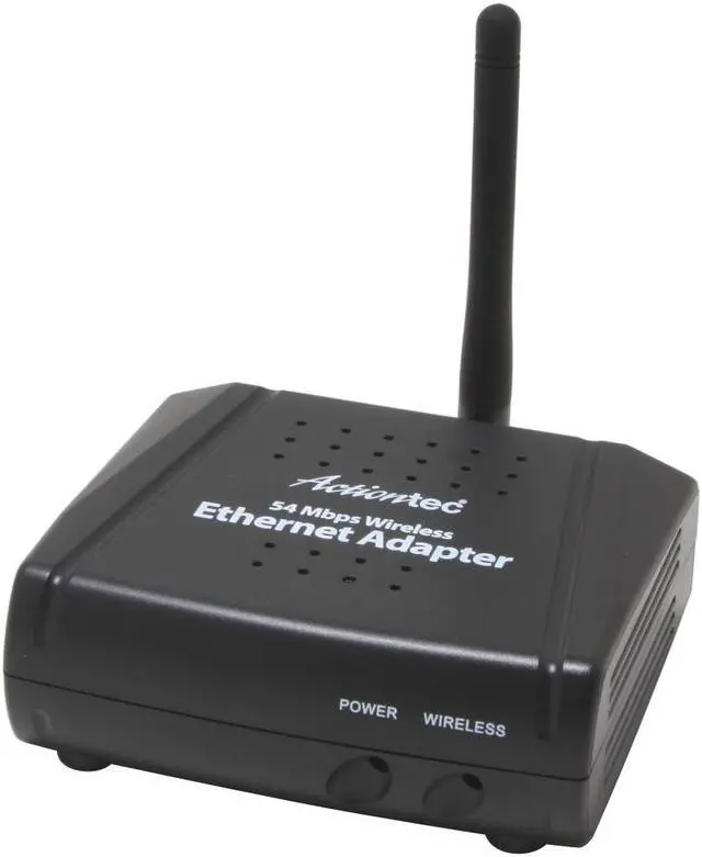 Main image of Actiontec HWE0549001 Wireless Ethernet Adapter IEEE 802.3/3u, IEEE 802.11b/g Ethernet Port Up to 54Mbps Wireless Data Rates