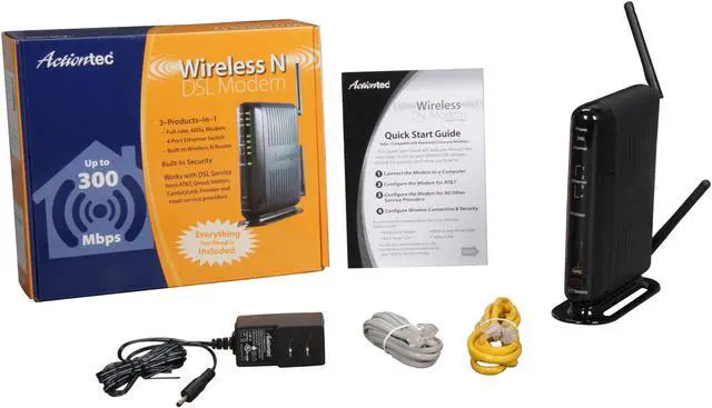 Alt view image 5 of 5 - SCREENBEAM GT784WN-01 Wireless N DSL Modem Router Four 10/100 Ethernet LAN One ADSL Port 802.11 b/g/n WPS