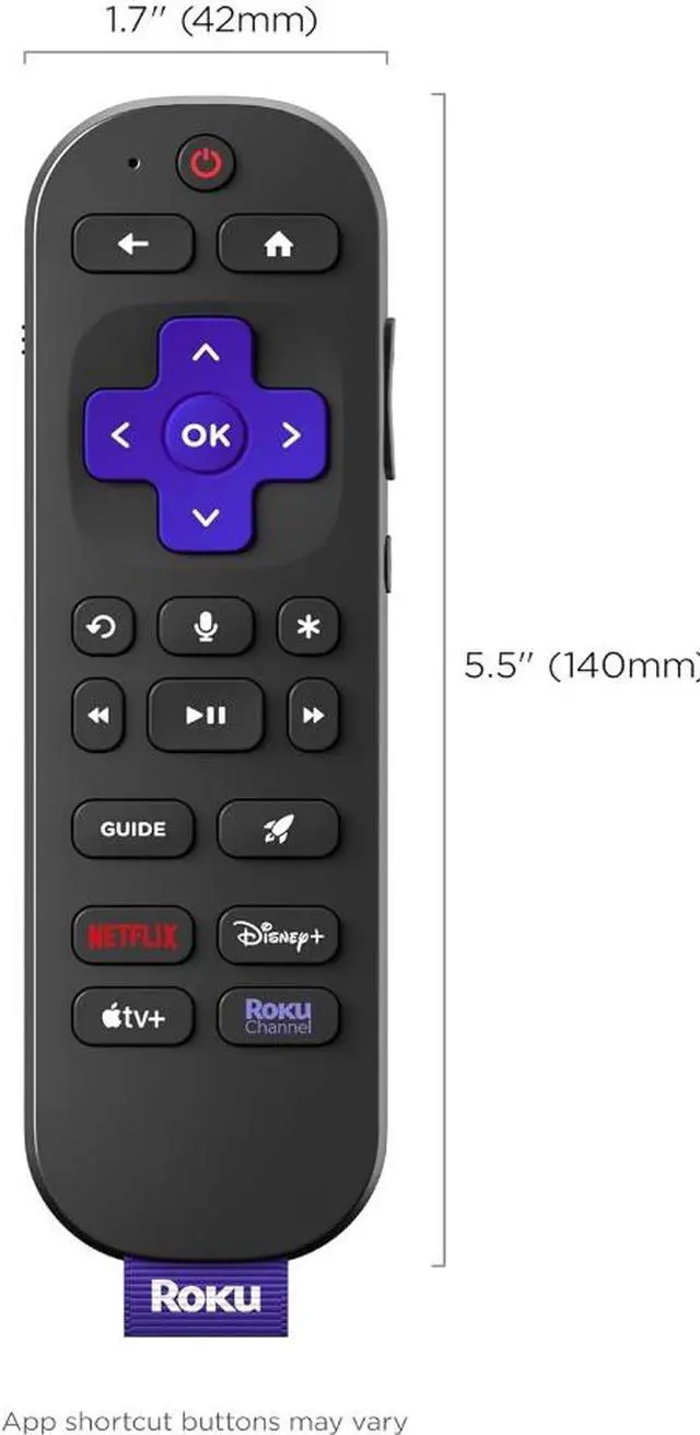 Alt view image 4 of 6 - Roku Voice Remote Pro   RCB1R
