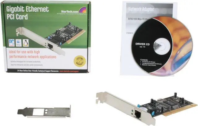 Alt view image 5 of 4 - StarTech ST1000BT32 1 Port PCI 10/100/1000 32 Bit Gigabit Ethernet Network Adapter Card