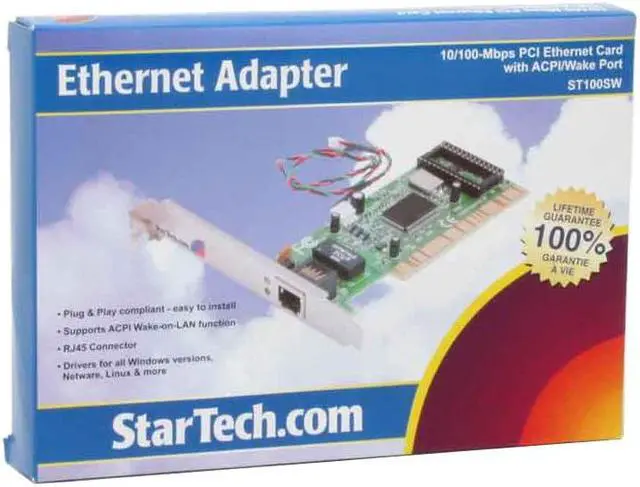 Alt view image 5 of 5 - StarTech.com ST100SW Ethernet Card with ACPI/Wake Port 10/20/100/200Mbps PCI 1 x RJ45