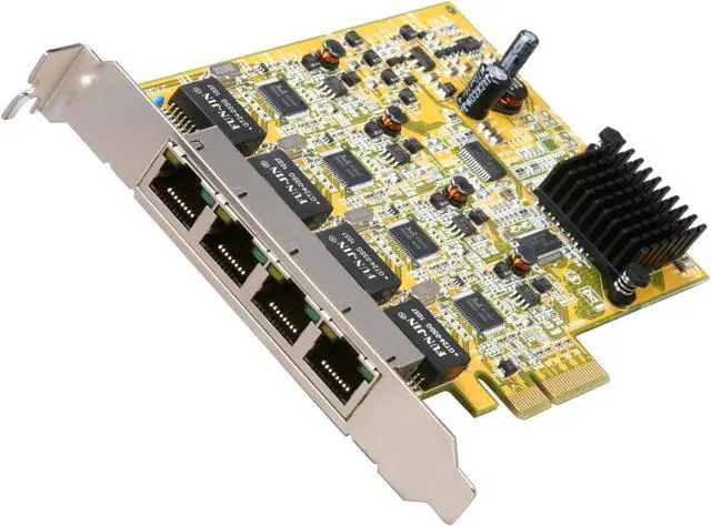 Main image of StarTech.com ST1000SPEX4 4-Port Gigabit Ethernet Network Adapter Card 10/100/1000Mbps PCI-Express 4 x RJ45