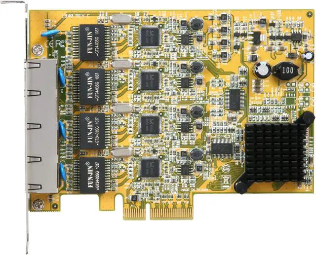 Alt view image 3 of 5 - StarTech.com ST1000SPEX4 4-Port Gigabit Ethernet Network Adapter Card 10/100/1000Mbps PCI-Express 4 x RJ45