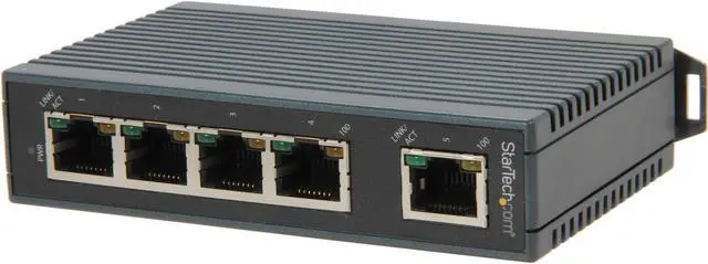 Main image of StarTech.com IES5100 Unmanaged 5-Port Unmanaged Industrial Ethernet Switch