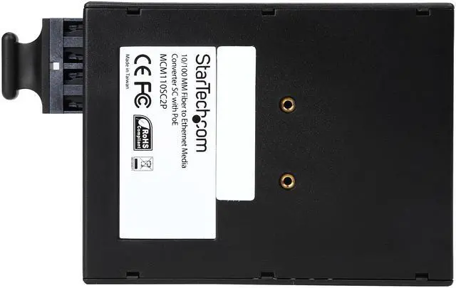 Alt view image 5 of 6 - StarTech.com MCM110SC2P 10/100 Multi Mode Fiber to Ethernet Media Converter SC 2km with PoE 1 - Fiber Optic SC Female  
1 - RJ45 Female