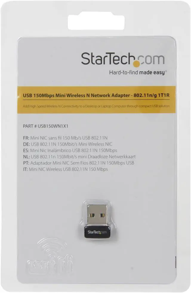 Alt view image 7 of 7 - StarTech.com USB 150Mbps Mini Wireless N Network Adapter, 802.11n/g 1T1R