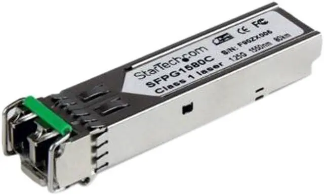 Main image of StarTech SFPG1580C 1.25 Gbps Gigabit 1550nm GBIC SM LC Fiber SFP Transceiver w/ DDM