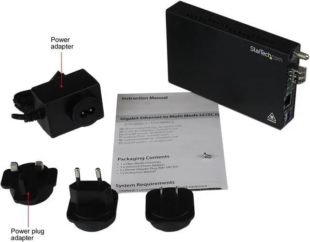 Alt view image 5 of 5 - StarTech.com Fiber Media Converter Gigabit 1000Mbps MM Fibre LC 550m
