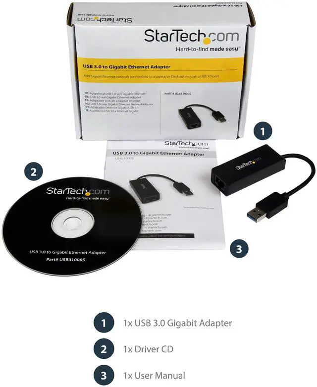 Alt view image 7 of 7 - StarTech.com USB 3.0 to Gigabit Ethernet NIC Network Adapter