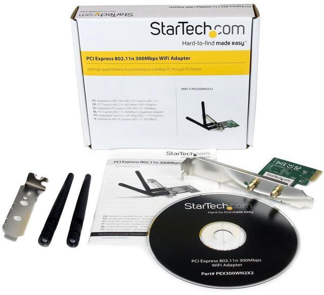 Alt view image 6 of 6 - StarTech.com PCI Express Wireless N Adapter - 300 Mbps PCIe 802.11 b/g/n Network Adapter Card - 2T2R 2.2 dBi