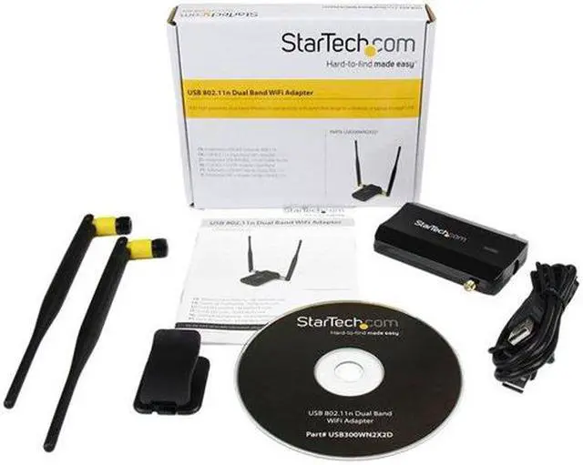 Alt view image 6 of 7 - StarTech.com USB 802.11N Dual Band Wireless Network Adapter - 300 Mbps High Power 2T2R Wi-Fi 2.4/5GHz