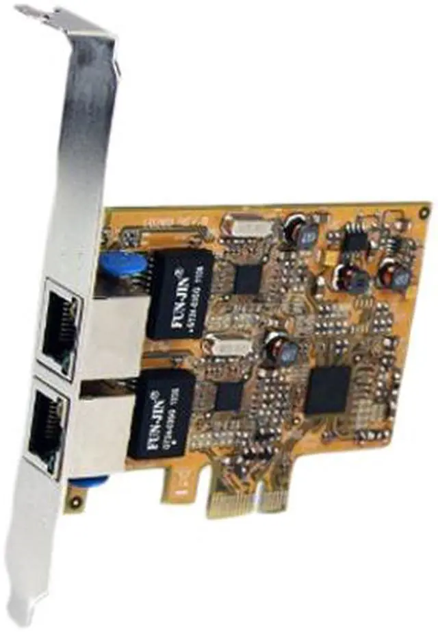 Alt view image 2 of 3 - StarTech ST1000SPEXD3 Dual Port Gigabit Server Network Adapter Card 10/ 100/ 1000Mbps PCI Express x1 Male 2 x RJ45