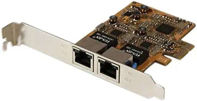 Main image of StarTech ST1000SPEXD3 Dual Port Gigabit Server Network Adapter Card 10/ 100/ 1000Mbps PCI Express x1 Male 2 x RJ45