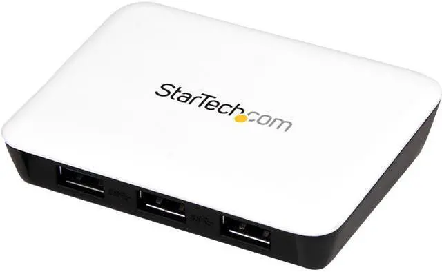Main image of StarTech ST3300U3S USB 3.0 to Gigabit Ethernet NIC Network Adapter with 3 Port Hub - White