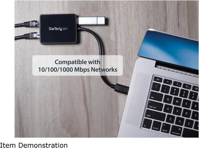 Alt view image 4 of 6 - StarTech.com USB 3.0 to Dual Port Gigabit Ethernet Adapter NIC w/ USB Port