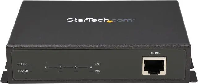 StarTech.com IES51000POE 5 Port Industrial Gigabit PoE Switch with 4 ...