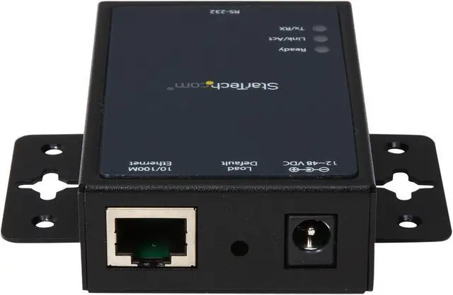 Alt view image 4 of 5 - StarTech.com NETRS2321P 1 Port RS232 Serial to IP Ethernet Converter / Device Server - Aluminum