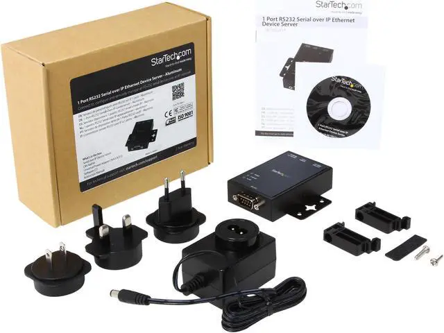 Alt view image 5 of 5 - StarTech.com NETRS2321P 1 Port RS232 Serial to IP Ethernet Converter / Device Server - Aluminum